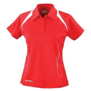 Spiro Womens/Ladies Team Spirit Polo Shirt / Red/White